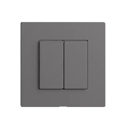 Interruttore 2K/2T Edue Wiser grigio scuro 
