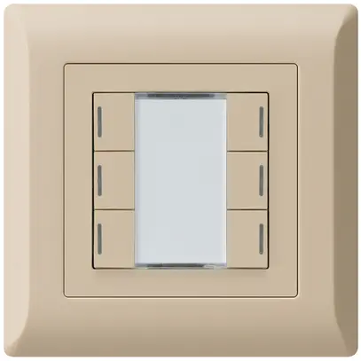 Poussoir ENC kallysto.line KNX 6×LED RGB s/e-link beige 