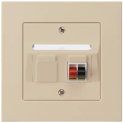 Prise ENC audio kallysto.pro 1×beige borne à étrier pour 1 haut-parleur 