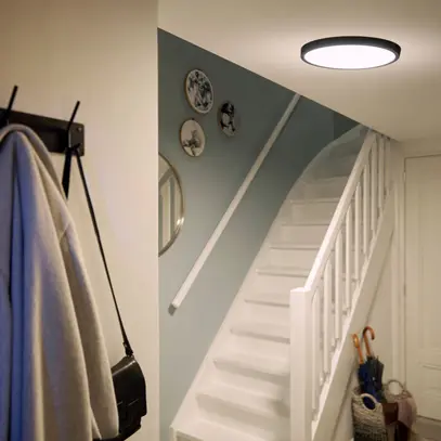 Downlight LED AP Philips Slim Surface 20W 1900lm 827 110° Ø286mm nero 