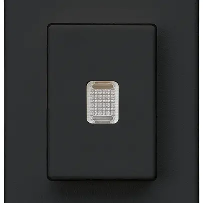 Pulsante INS Hager FLF 10A/250V 0/1L illuminato nero 