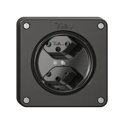 Presa NEVO, 2×T13, c.LED, nero 