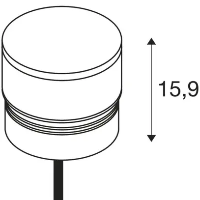 Testa d.lampa.LED SLV M-POL S Louver DALI 19W 260lm 927/930 IP65 Ø120.9mm antr. 