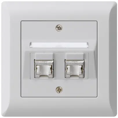 Presa INC kallysto.line C cat.6 2RJ45/s grigio chiaro 