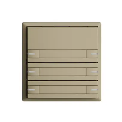 Poussoir ENC KNX 6× EDIZIOdue sand RGB avec LED avec insert papier 