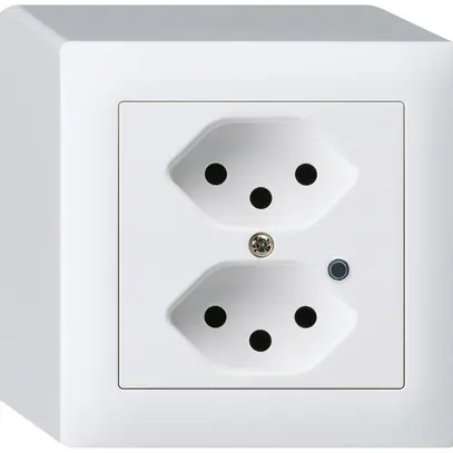 Presa AP Hager kallysto 2×T13 illuminato Q bianco ultra 