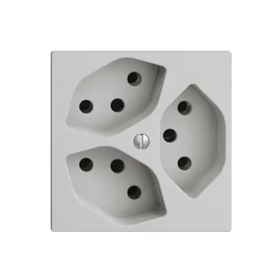Prise ENC EDIZIOdue 3×T13 gris clair 