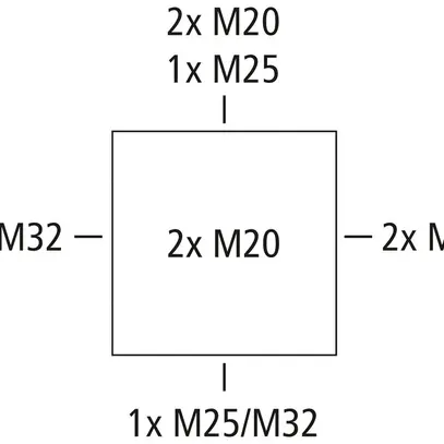 Scatola di derivazione AP Spelsberg Abox 060-6² 127×127×70mm IP66 gr 
