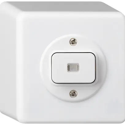 Interrupteur AP basico lumineux 3/1L blanc 