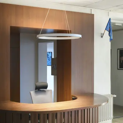 Lamp.sospesa LED SLV ONE CUBE 80W 6500lm 940 DALI diretto/indiretto Ø805 bianco 