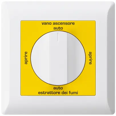 Interruttore rotativo INS kallysto.line per estrattore fumi italiano bianco 