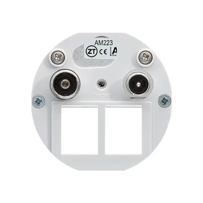 Inserto per presa multimedia Hager R/TV montaggio E 23dB 2GHz 