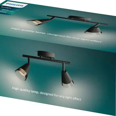 Spot Philips Cleft GU10 2×5W 274×152mm nero 