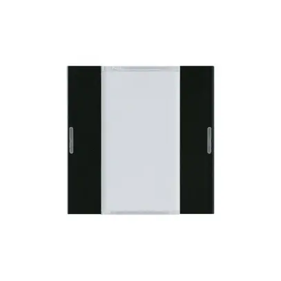 Faccia pulsante Hager basico KNX doppio LED nero 45×45mm 