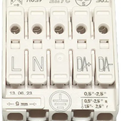 Morsetto di connessione 5P 0.5…2.5mm² messa a terra innesto iscrizione bi 