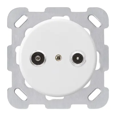 UP-Antennendose basico TV-R 19dB Durchgangsdose weiss 