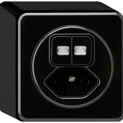 Combinaison lumineuse AP basico 3+A-R/1L+type 13 noir 2 lentilles 