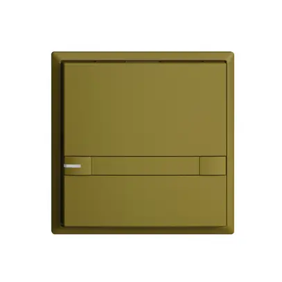 UP-Taster KNX 1-fach EDIZIOdue colore olive RGB mit LED mit Papiereinlage 
