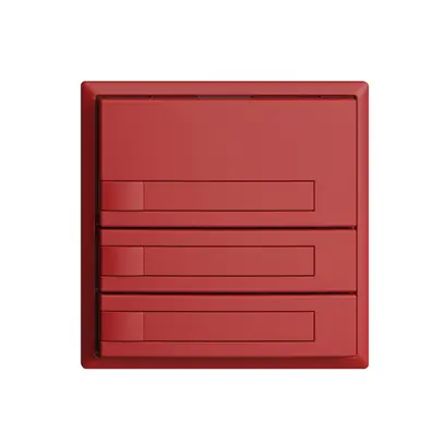 Poussoir ENC KNX 3× EDIZIOdue berry RGB sans LED avec insert papier 