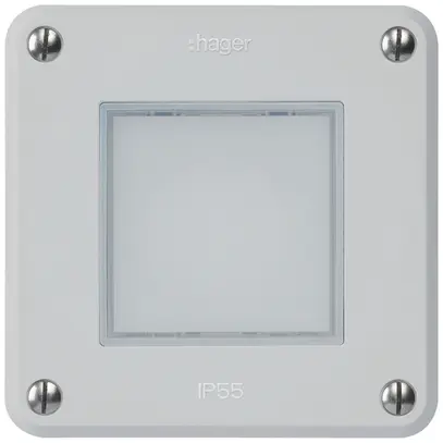 Luminaire LED ENC robusto C IP55 gris LED bleu 