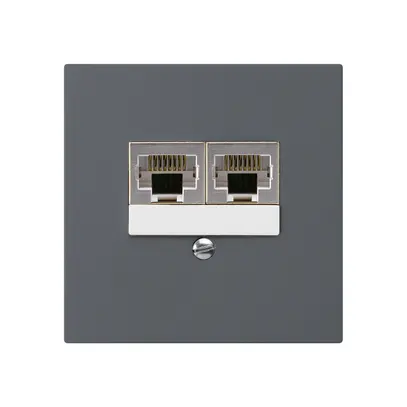 Scatola INC kallysto 2×RJ45s separato CUC antracite 