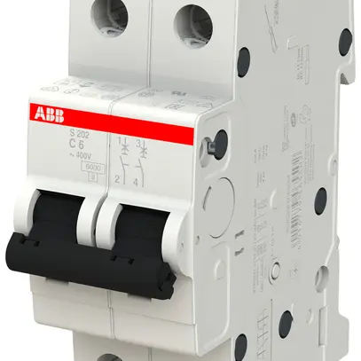 Disjoncteur ABB S202-C6 6A C 6kA 