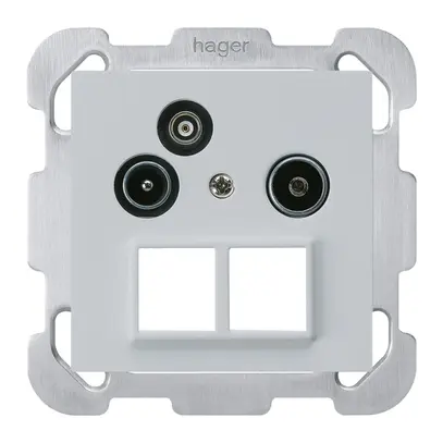 Prise pour antenne ENC R/TV/données kallysto HMS B 2GHz 10.5db gris clair 