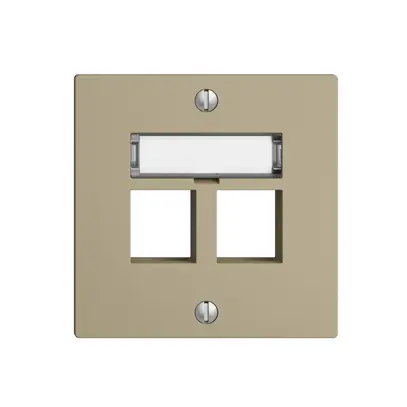 Montageset EDIZIOdue F, Geradeauslass, für 2×Keystone, sand 