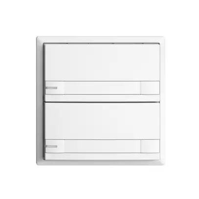 Poussoir ENC KNX 2× EDIZIOdue colore blanc RGB avec LED avec insert papier 