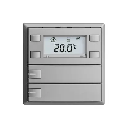 Pulsante RTH INC KNX 2×EDIZIOdue F silver, con LED RGB 