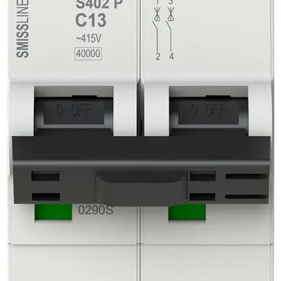 Disjoncteur SMISSLINE TP, 2L, C, 13A, 40kA 