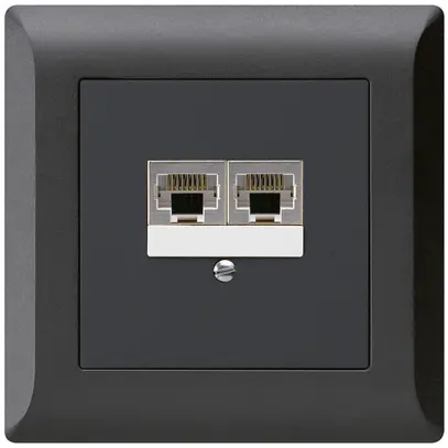 Boîte ENC kallysto.line 2×RJ45s noir parallèle 