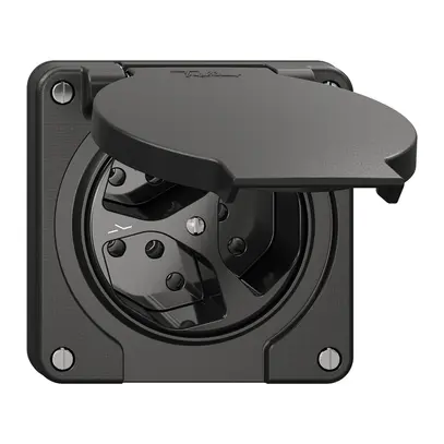 Presa NEVO N.CO, 3×T13, IP21, 1×separato, nero 