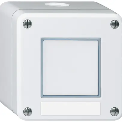 Tasto a pulsante di suoneria AP Hager robusto IP55 con placchetta bianco 