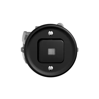 Pulsante luminoso INC STANDARDdue A-R/1P nero, c.lente.LED 