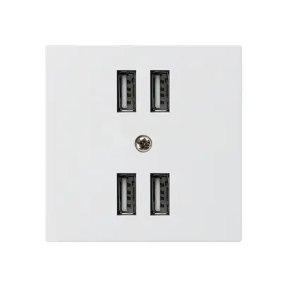 Prise 4×USB kallysto A 2400mA blanc 