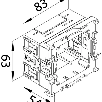 Scatola tehalit semplice, per canale BR, per telaio, modulare 