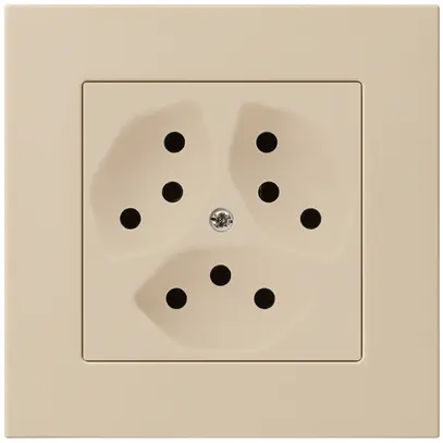 Prise ENC kallysto.pro 3×T13 beige avec sécurité enfants 