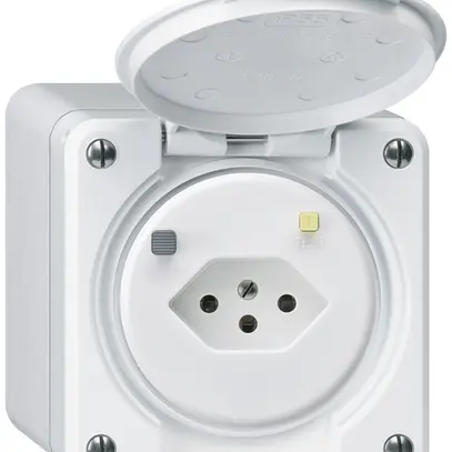 AP-FI-Steckdose robusto T13 30mA weiss 