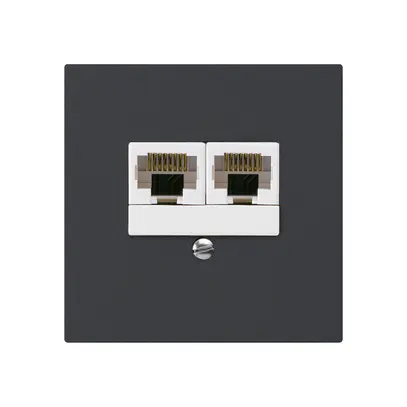 Scatola INC kallysto 2×RJ45u nero parallelo 