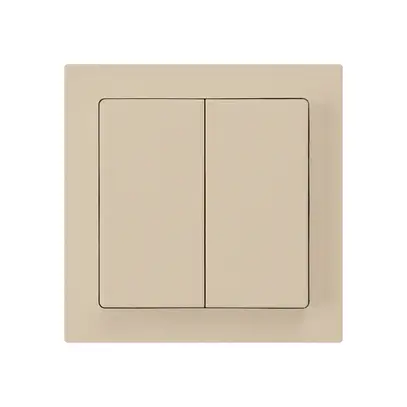 Kit frontal kallysto 60×60 beige pour interrupteur avec bouton double 