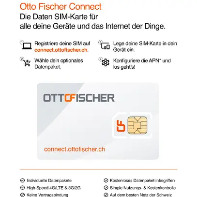 Otto Fischer Connect SIM Starterpaket inkl. 1200MB für 365 Tage 