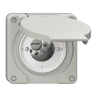 Interrupteur rotatif NEVO N.CO 0/1L, sans cylindre, KS, 0-1-0-1, gris clair 