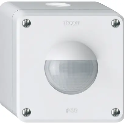 Rilevatore di movimento AP Hager robusto IP55 3 fili bianco 