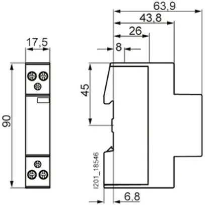 REG-Schütz Siemens SENTRON INSTA 5TT5 220…230V AC/DC 2NC 20A 230V 1TE 
