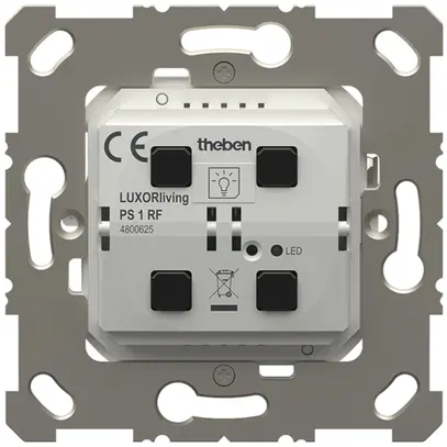 Poussoir RF ENC Theben LUXORliving PS 1 RF avec actionneur-commutateur 