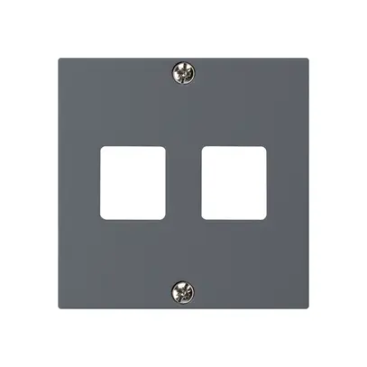 Plaque frontale HMS kallysto pour 2 modules anthracite 
