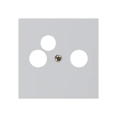 Plaque frontale kallysto gris clair pour R/TV-NET 60×60mm 