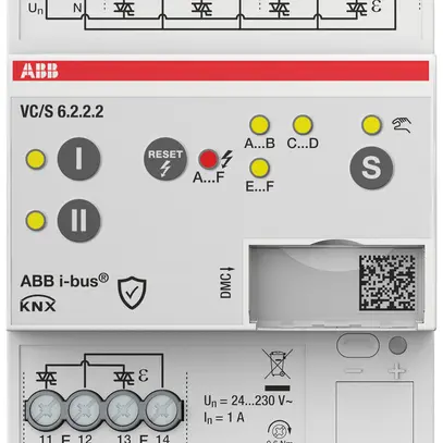 REG-Heizungsaktor KNX ABB VC/S6.2.2.2 6×Ausg 1A 24…230V 4TE 