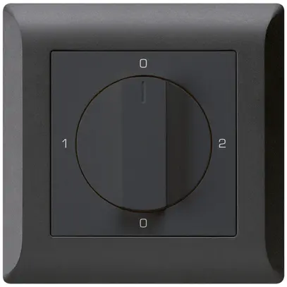 Interruttore rotativo INC kallysto.line 2/1L nero con manopola 